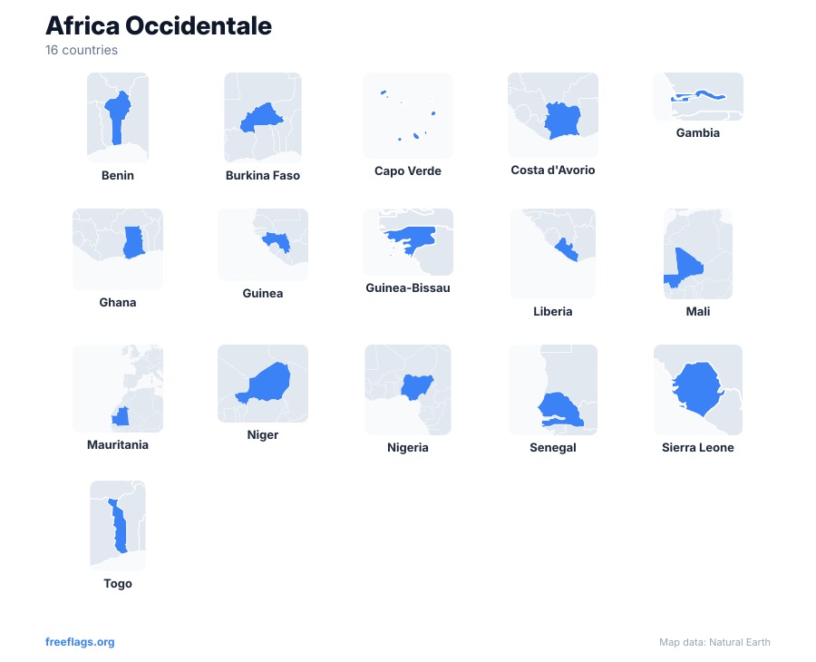 Africa Occidentale Sagome