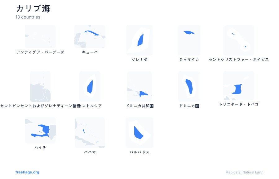 カリブ海 国の形