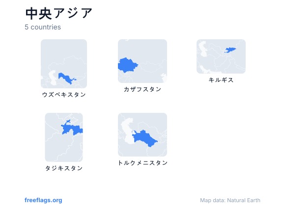 中央アジア 国の形