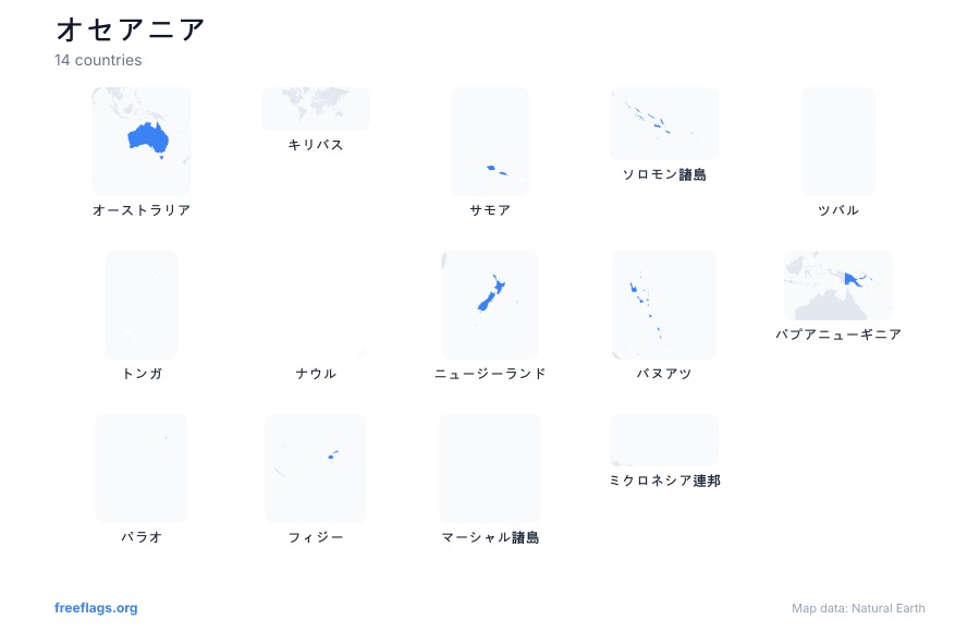 オセアニア 国の形