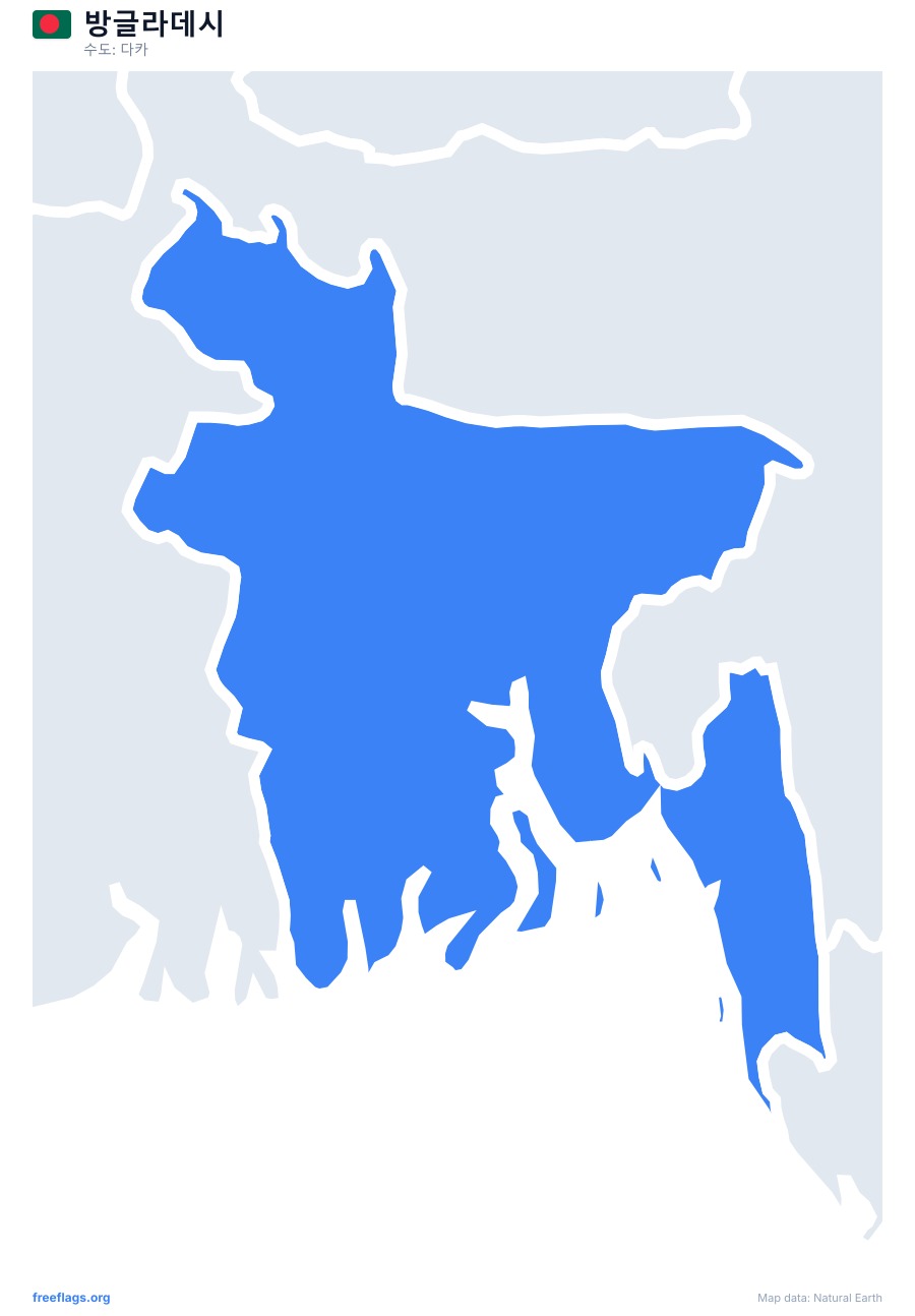 방글라데시 map poster