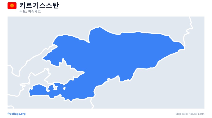 키르기스스탄 map poster