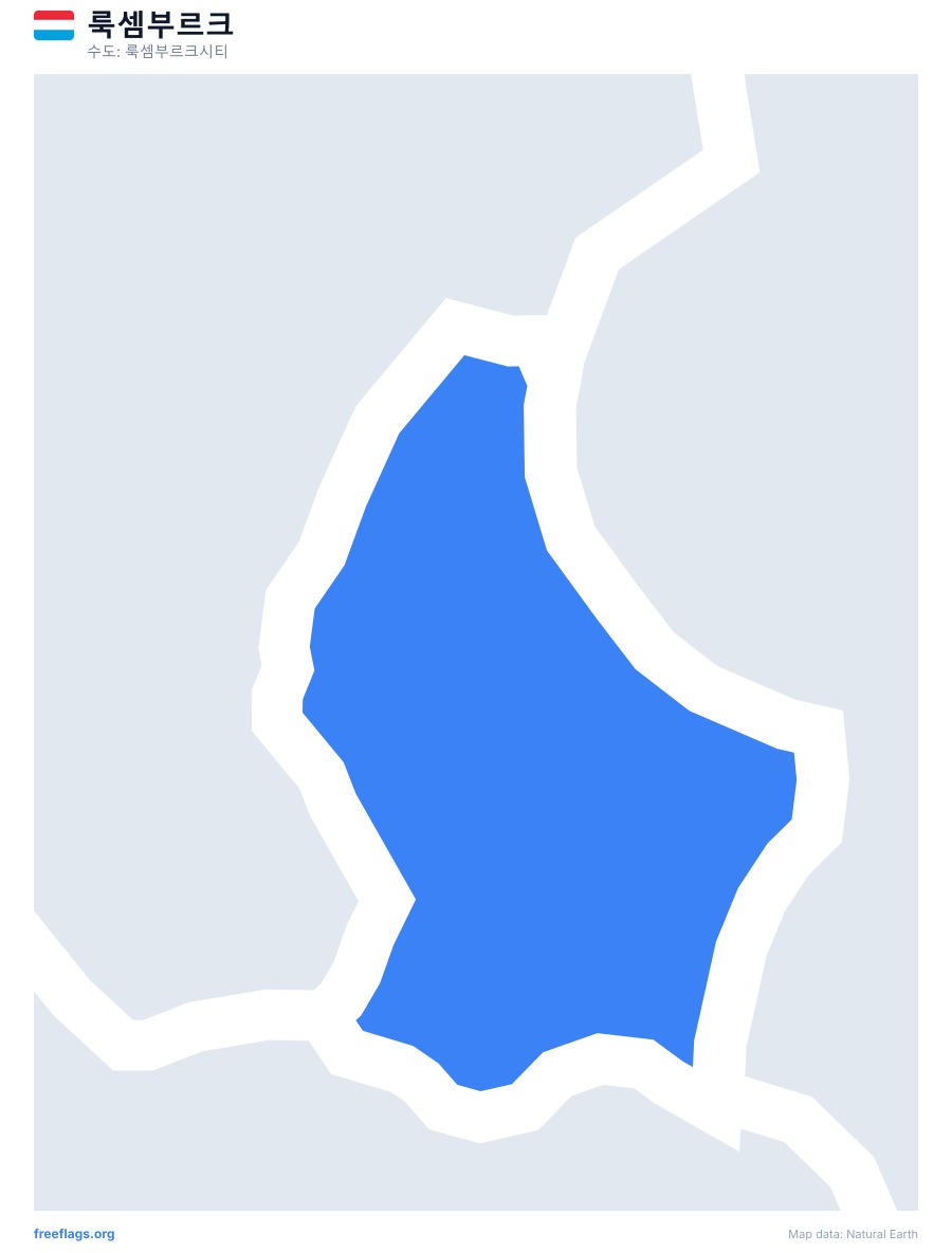 룩셈부르크 map poster