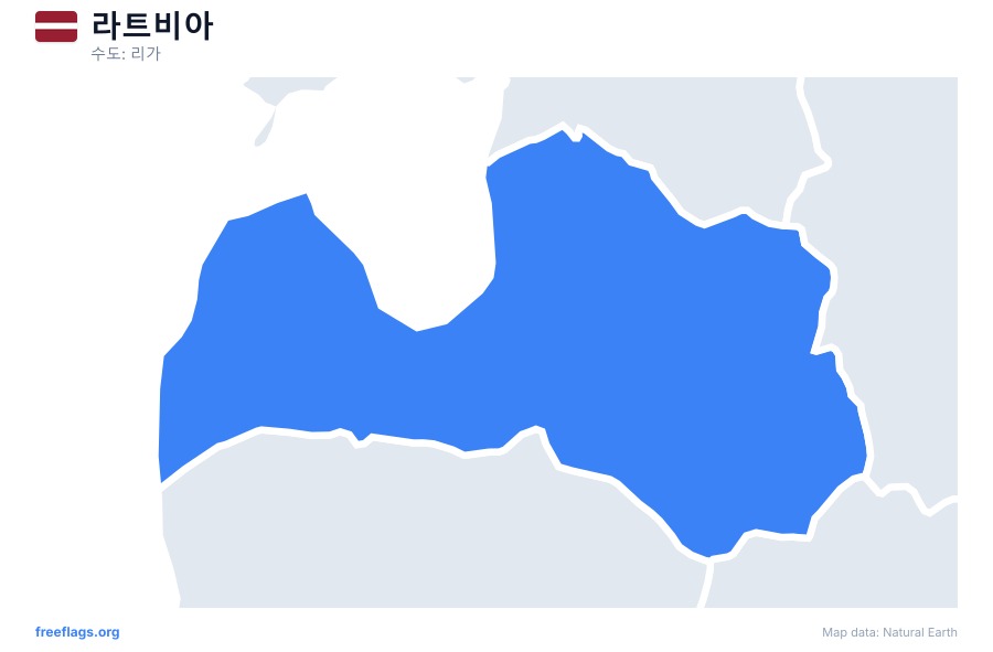 라트비아 map poster