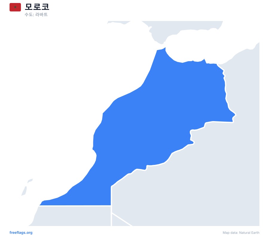 모로코 map poster