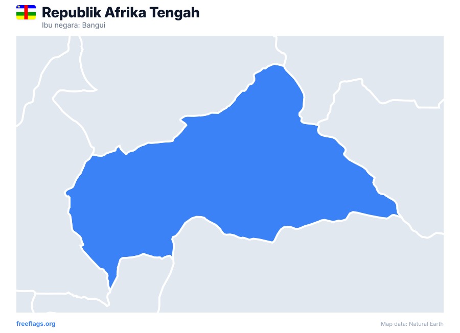 Republik Afrika Tengah map poster