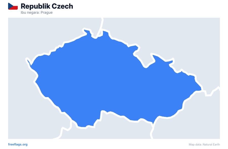 Republik Czech map poster