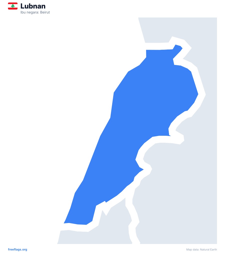 Lubnan map poster