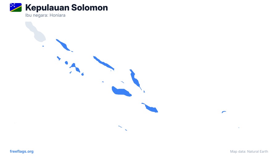 Kepulauan Solomon map poster