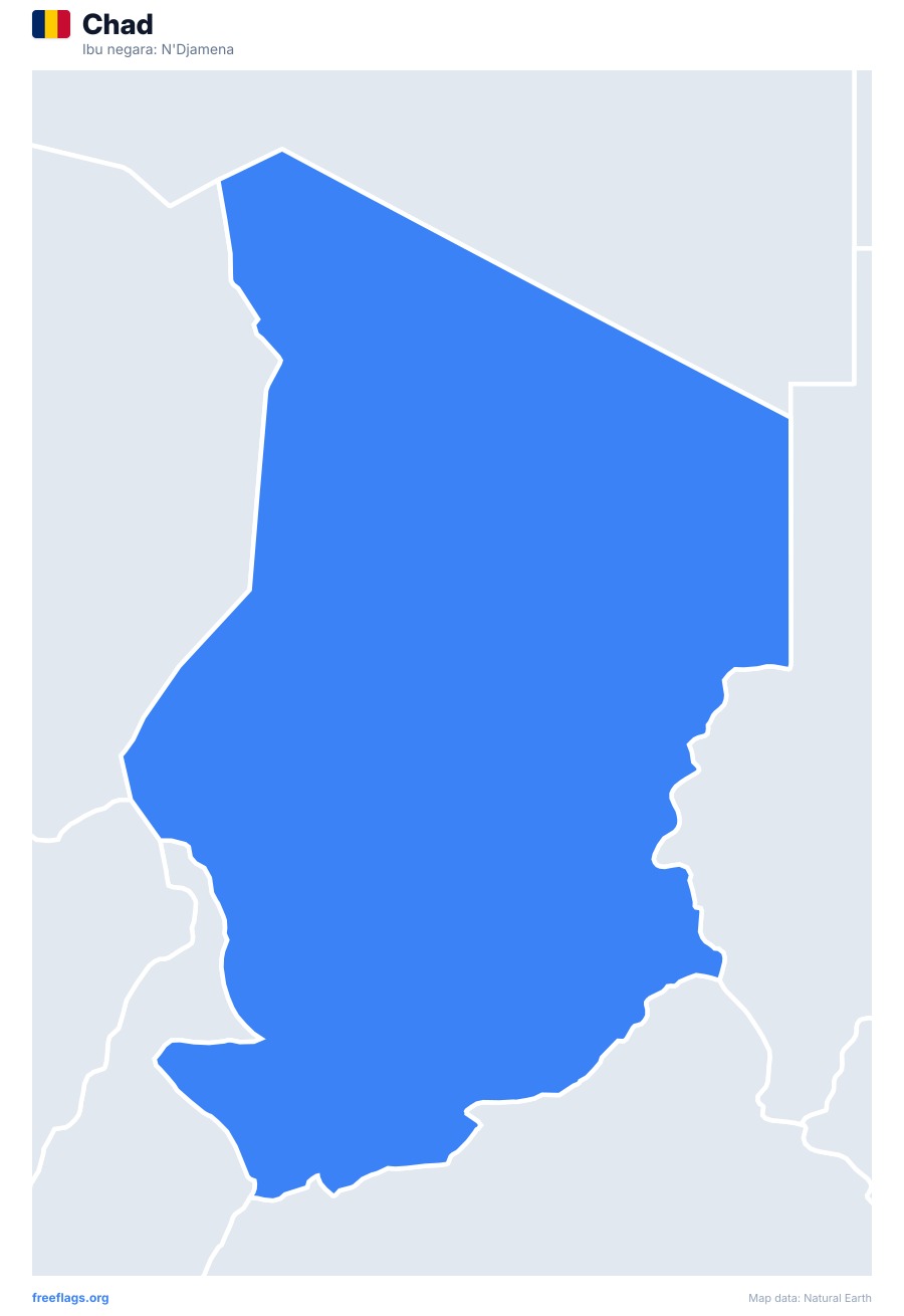 Chad map poster