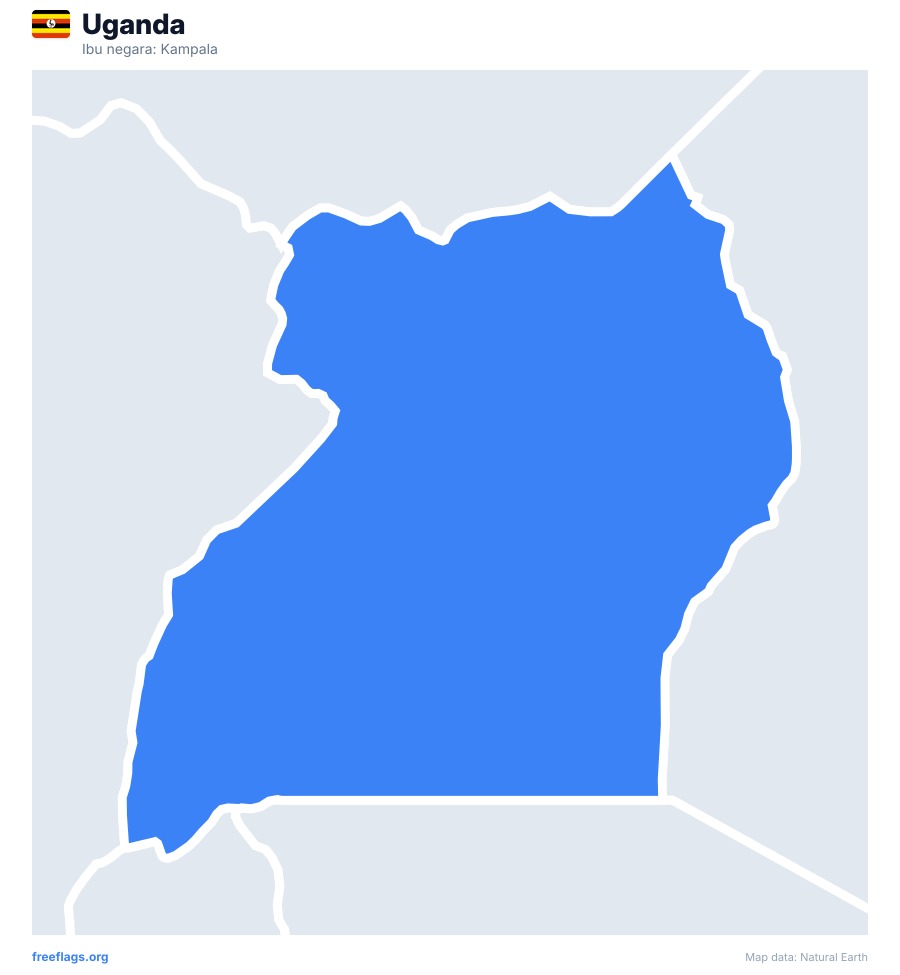 Uganda map poster
