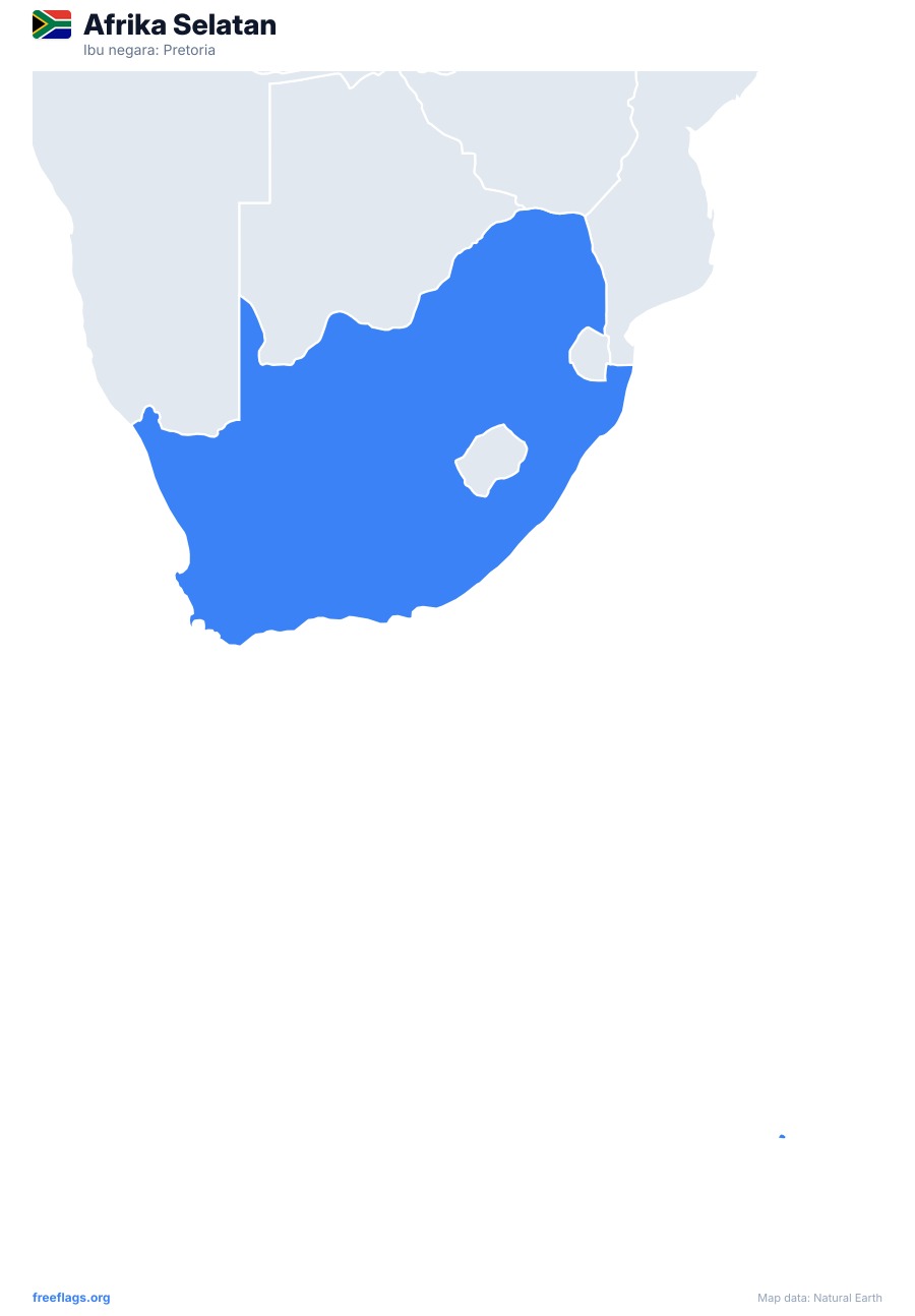 Afrika Selatan map poster