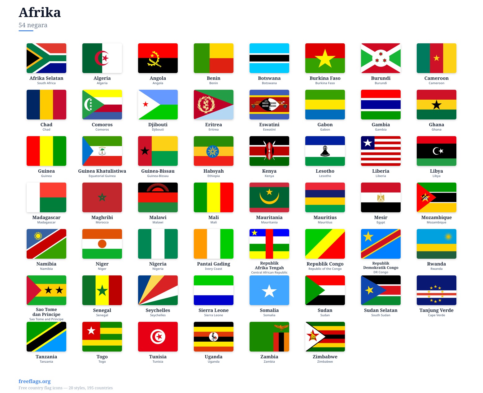Afrika Bendera Ahli