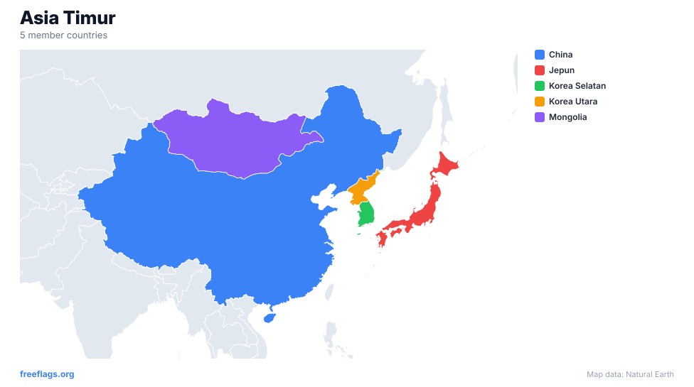 Asia Timur Peta Serantau
