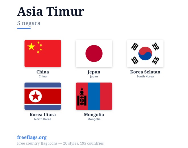 Asia Timur Bendera Ahli