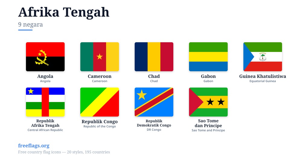 Afrika Tengah Bendera Ahli