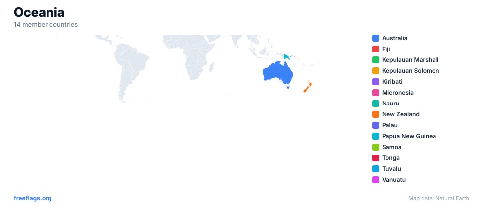 Oceania Peta Serantau