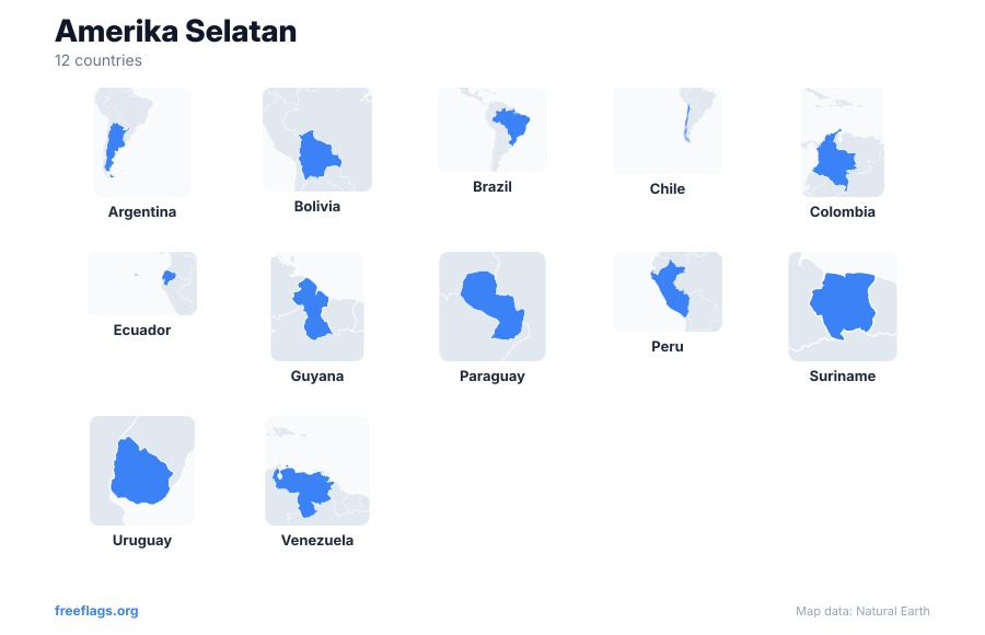 Amerika Selatan Bentuk Negara