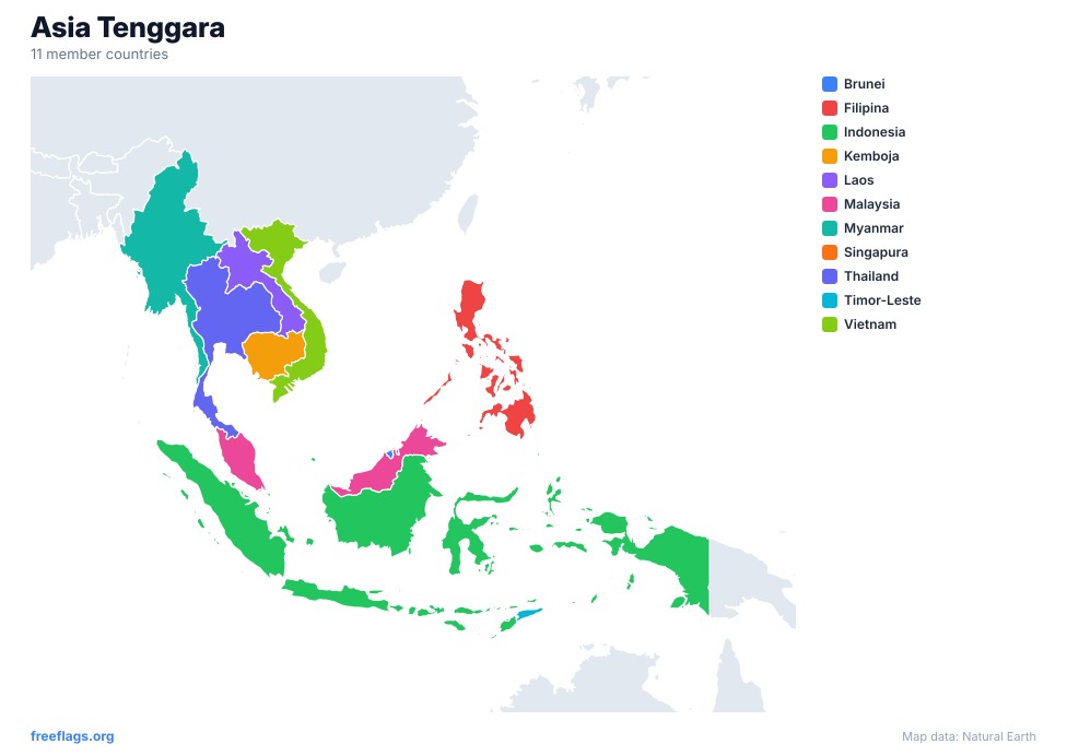 Asia Tenggara Peta Serantau