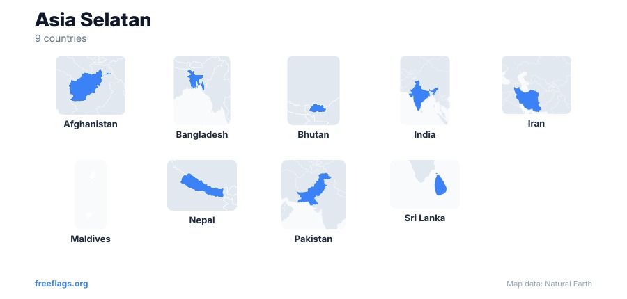Asia Selatan Bentuk Negara