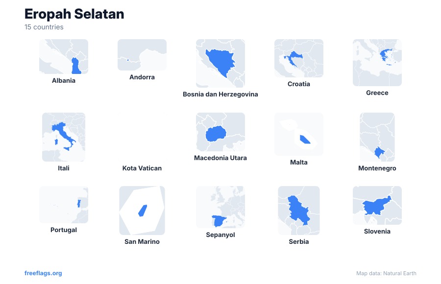 Eropah Selatan Bentuk Negara
