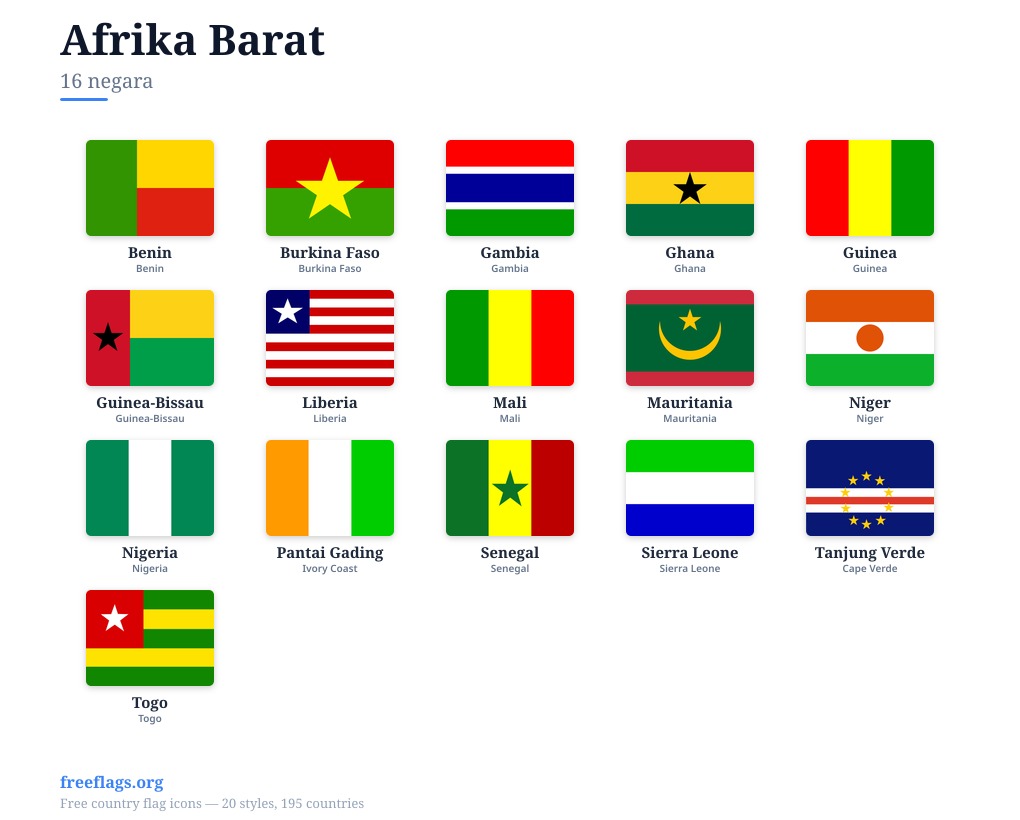 Afrika Barat Bendera Ahli