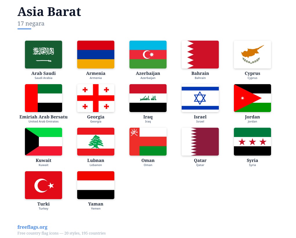 Asia Barat Bendera Ahli