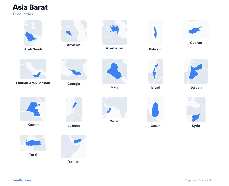 Asia Barat Bentuk Negara