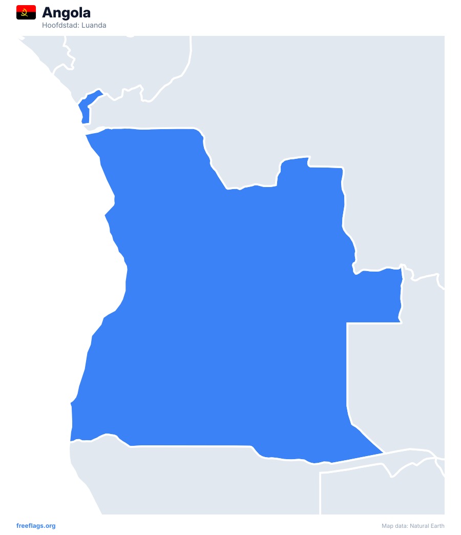 Angola map poster