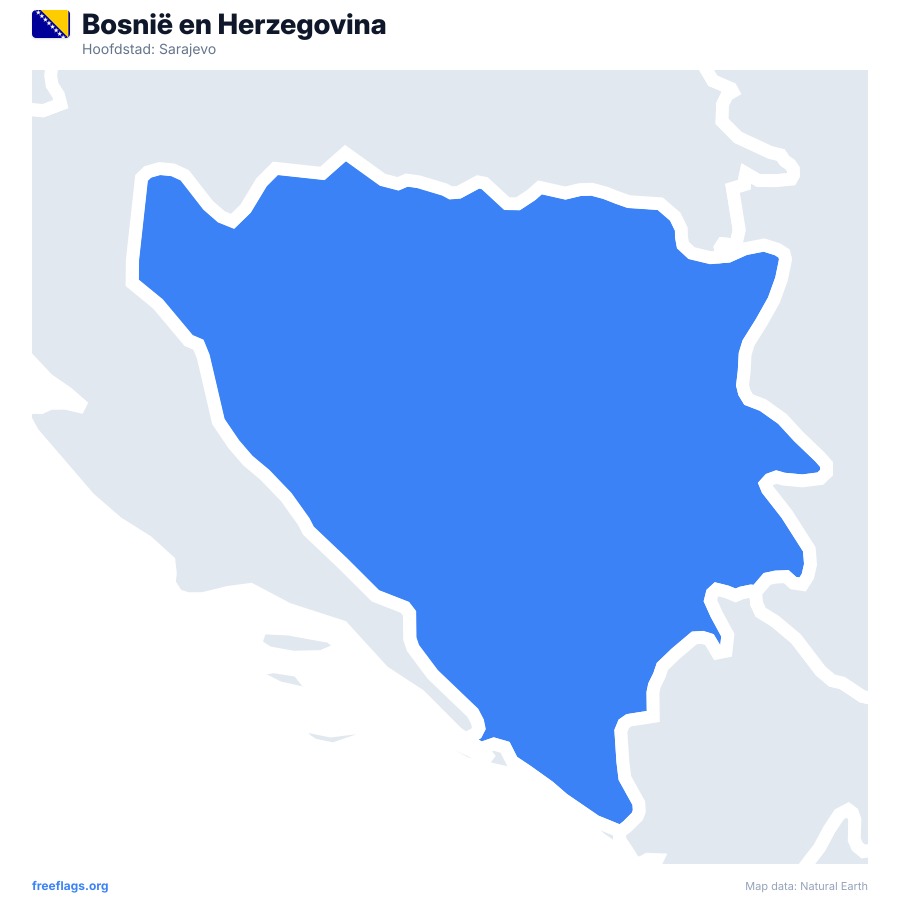Bosnië en Herzegovina map poster