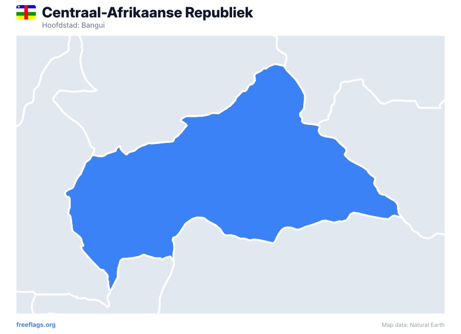 Centraal-Afrikaanse Republiek map poster