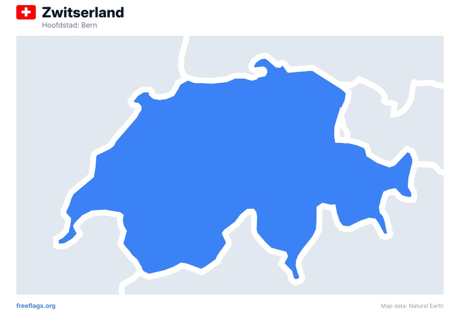 Zwitserland map poster