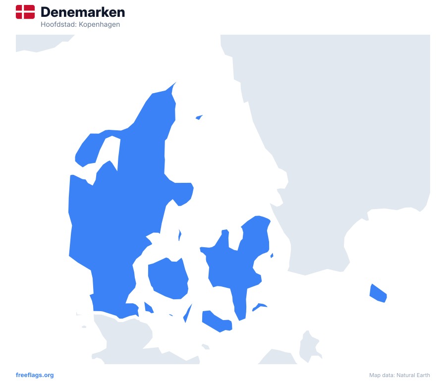 Denemarken map poster