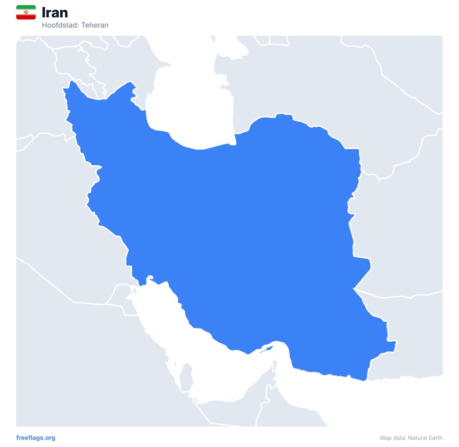 Iran map poster
