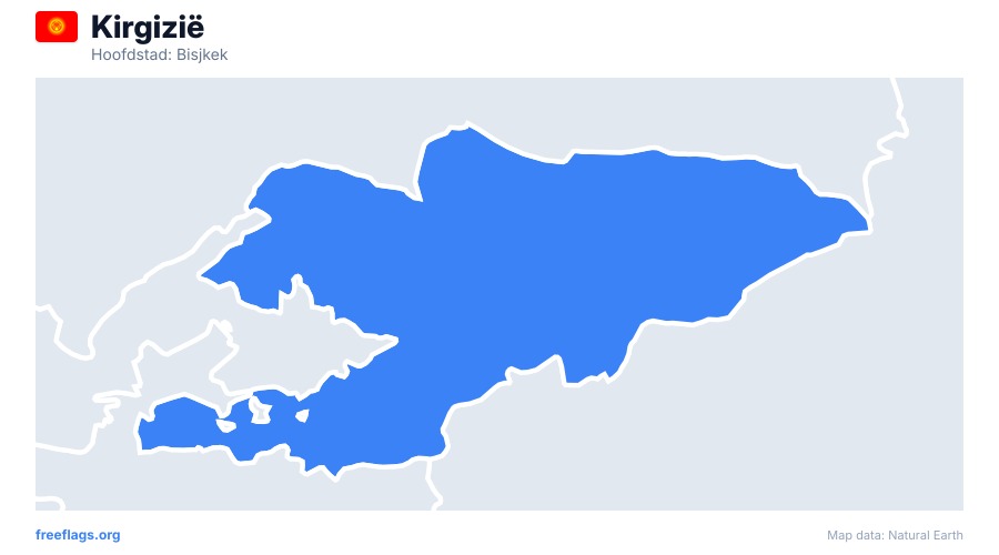 Kirgizië map poster