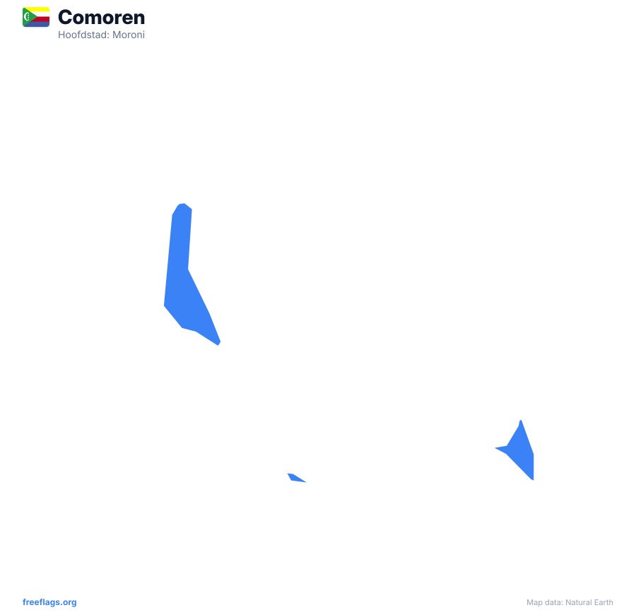 Comoren map poster