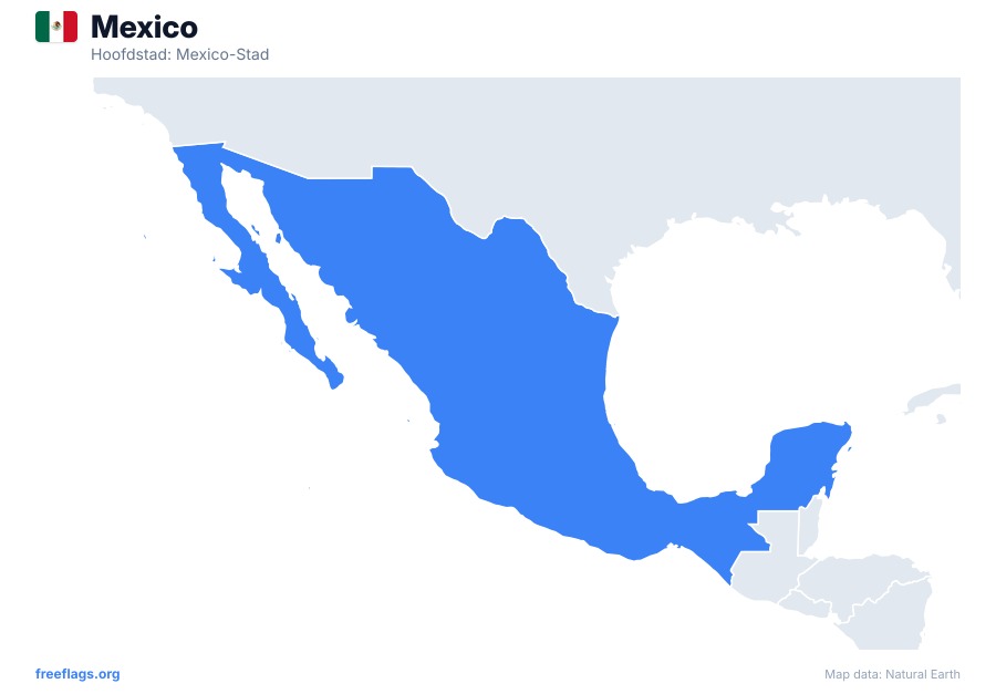 Mexico map poster