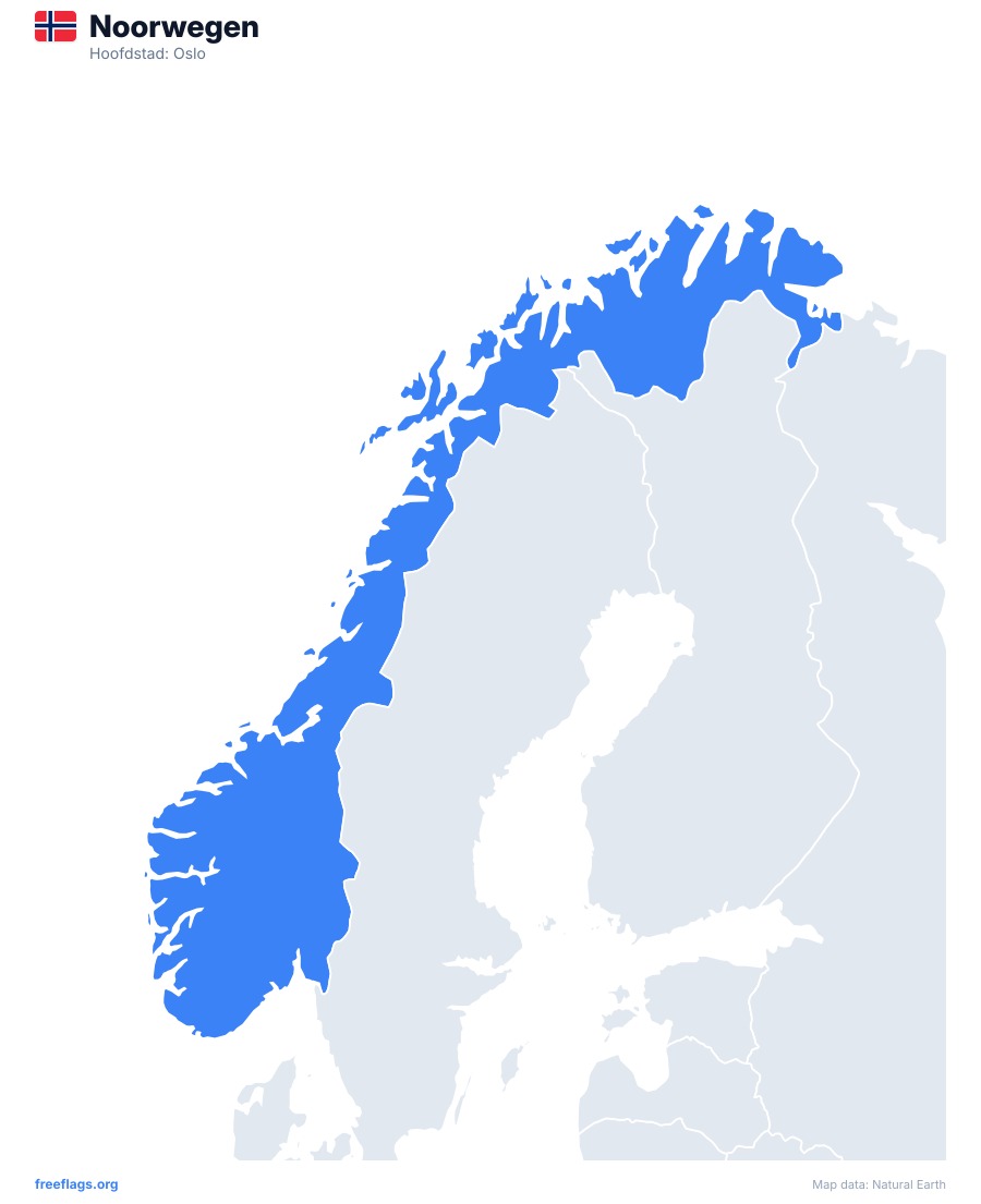 Noorwegen map poster