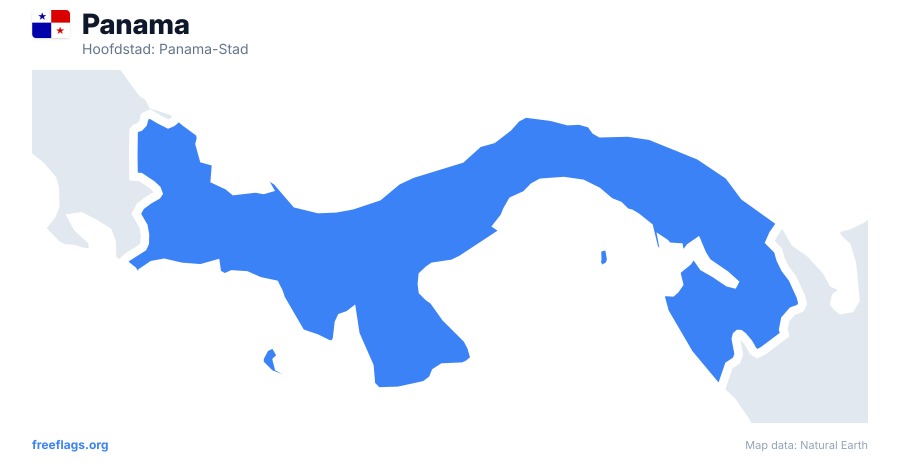 Panama map poster