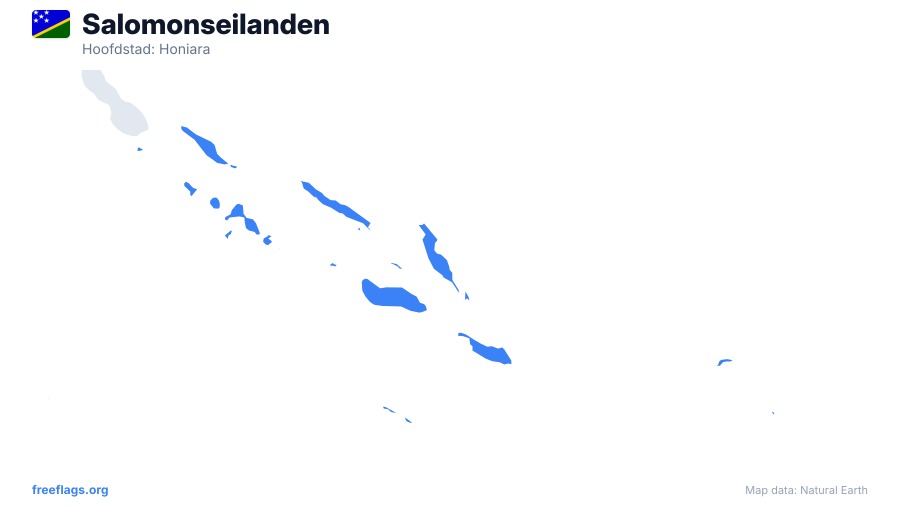 Salomonseilanden map poster