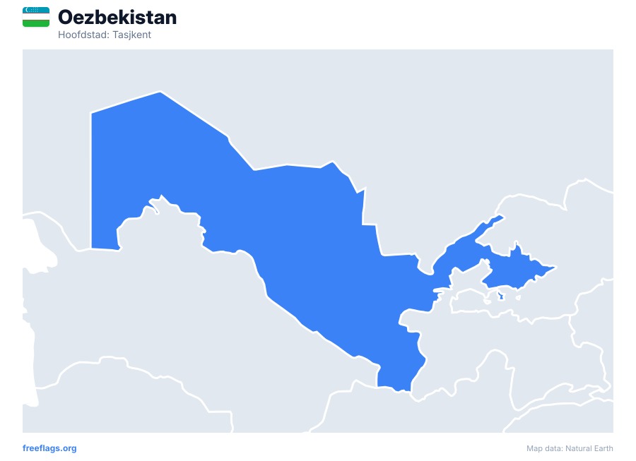Oezbekistan map poster