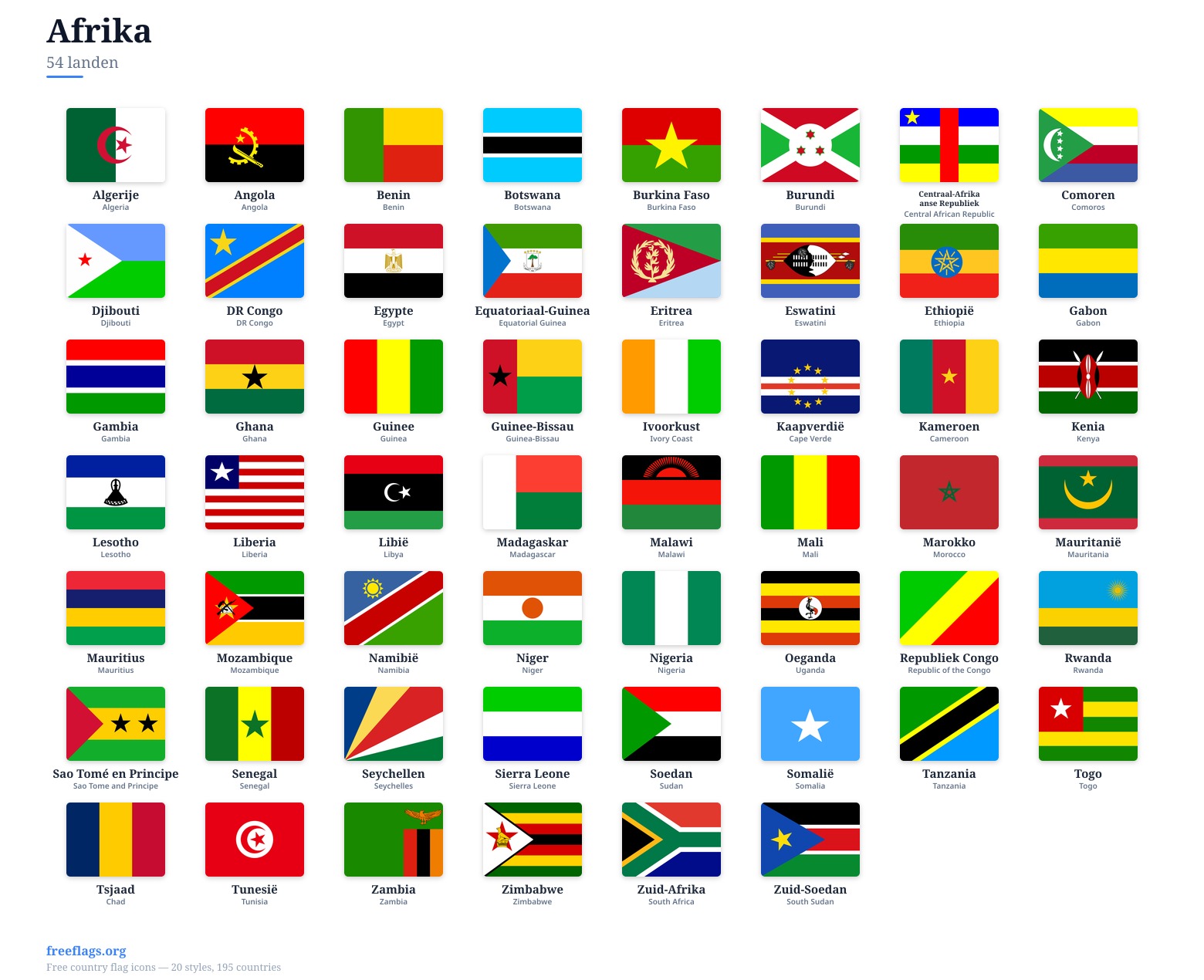 Afrika Vlaggen