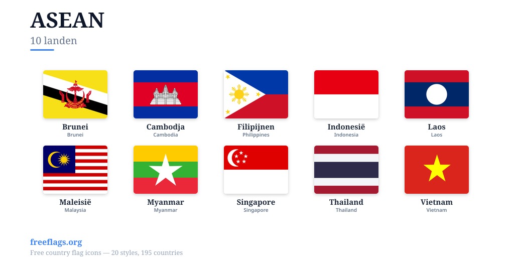 ASEAN Vlaggen
