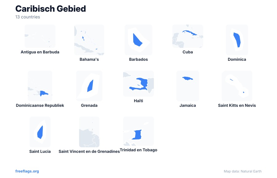Caribisch Gebied Landvormen
