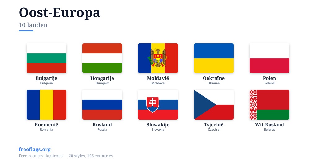 Oost-Europa Vlaggen