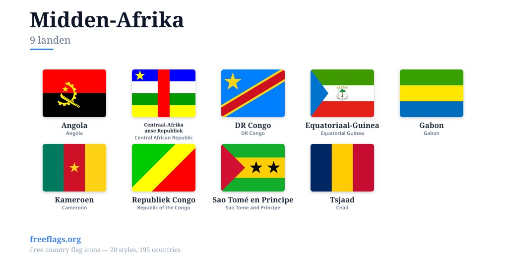 Midden-Afrika Vlaggen