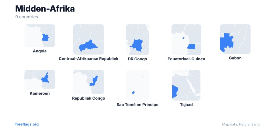 Midden-Afrika Landvormen