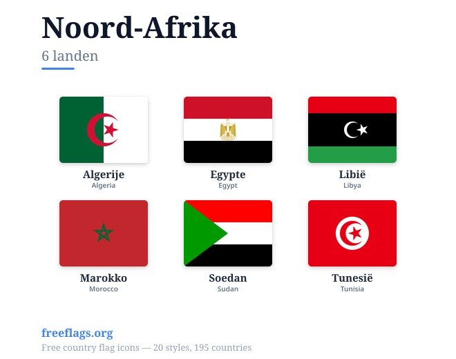 Noord-Afrika Vlaggen