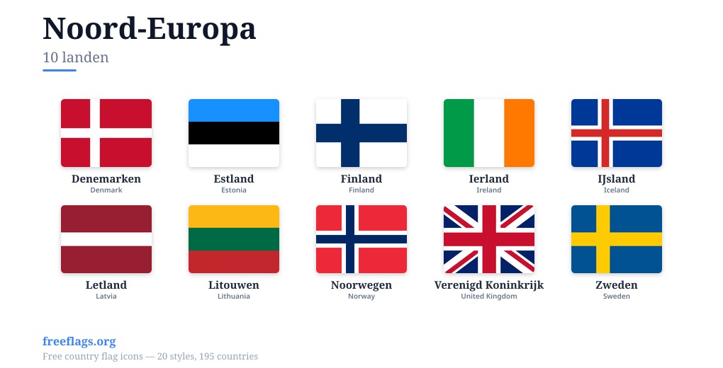 Noord-Europa Vlaggen