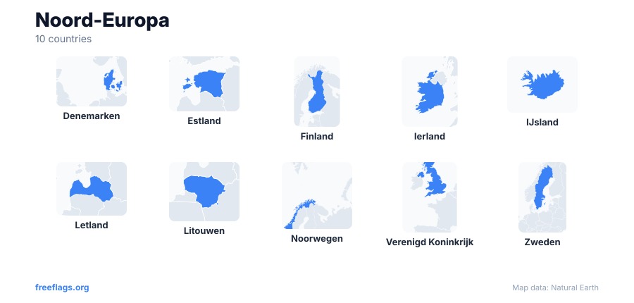 Noord-Europa Landvormen